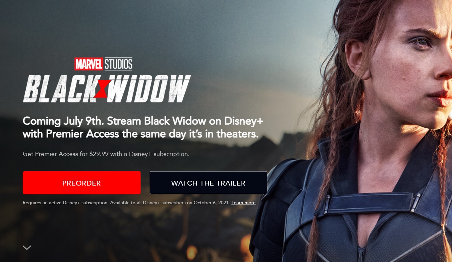 Black Widow - In Cinemas and on Disney+ with Premier Access