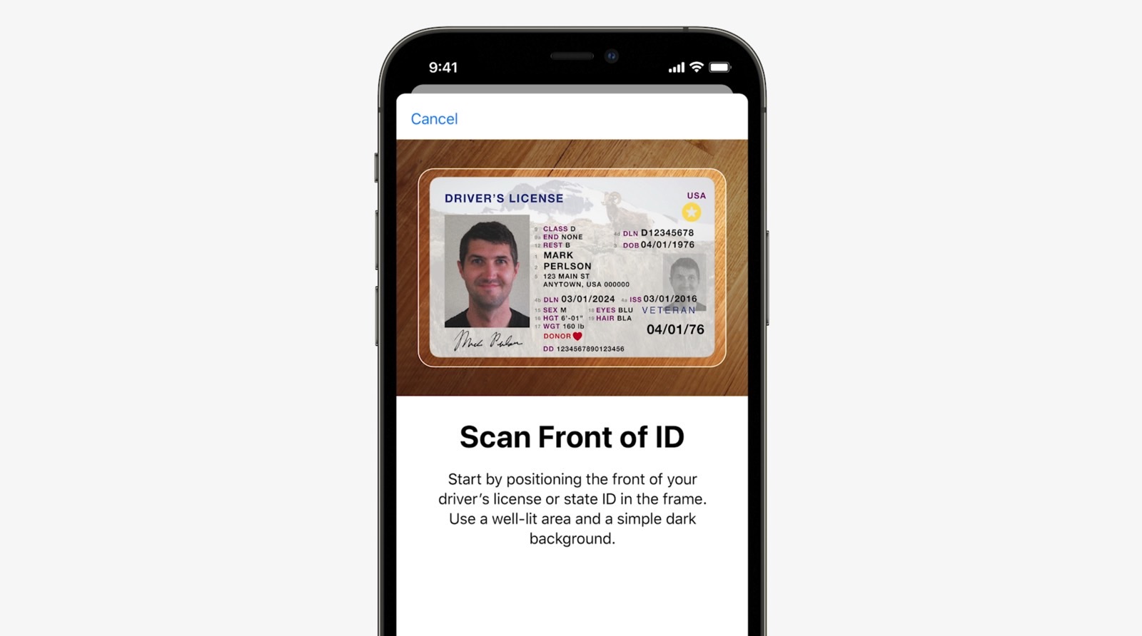 Apple Wallet Driver's License