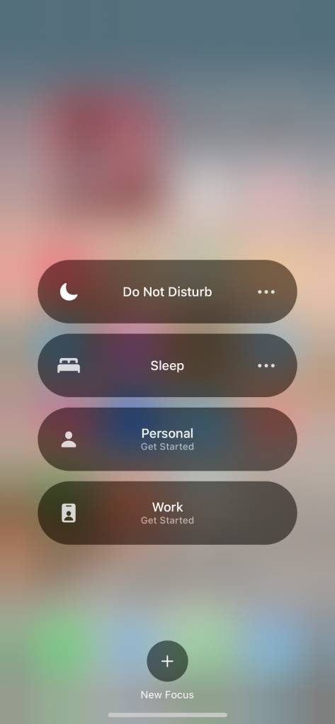 iOS 15 Focus