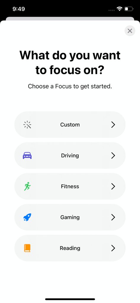 iOS 15 Focus