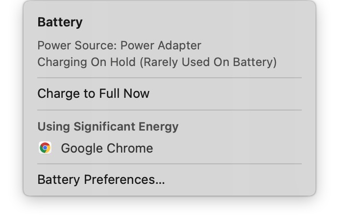 MacBook Optimized Battery Charging