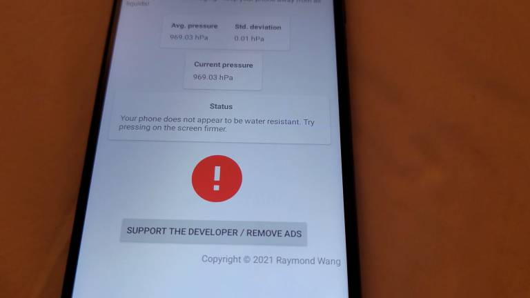 Water Resistance Tester app
