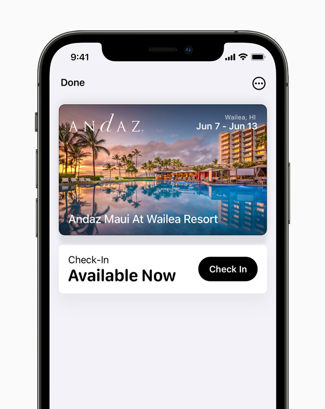 Apple Wallet Hotel