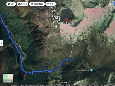 Google Maps Hiking