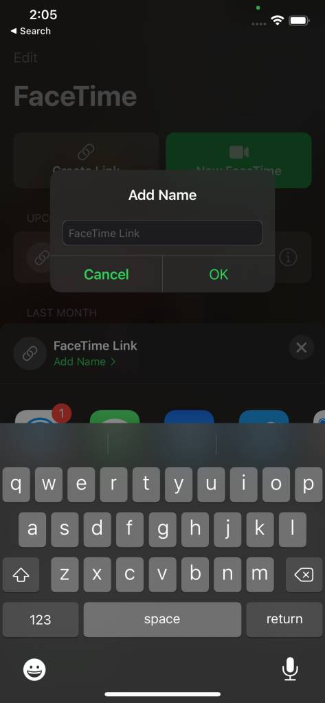 iOS 15 FaceTime Name