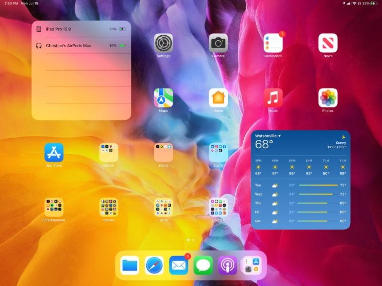 Apple iPadOS 15 Home Screen Widgets