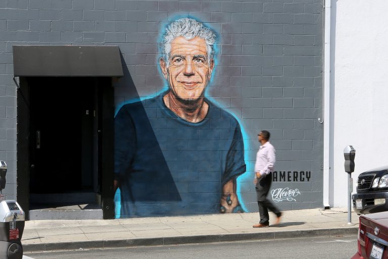 Anthony Bourdain mural