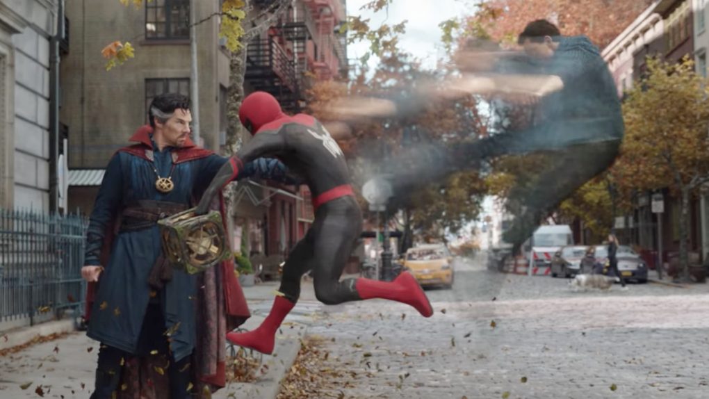 A scene from Spider-Man: No Way Home trailer