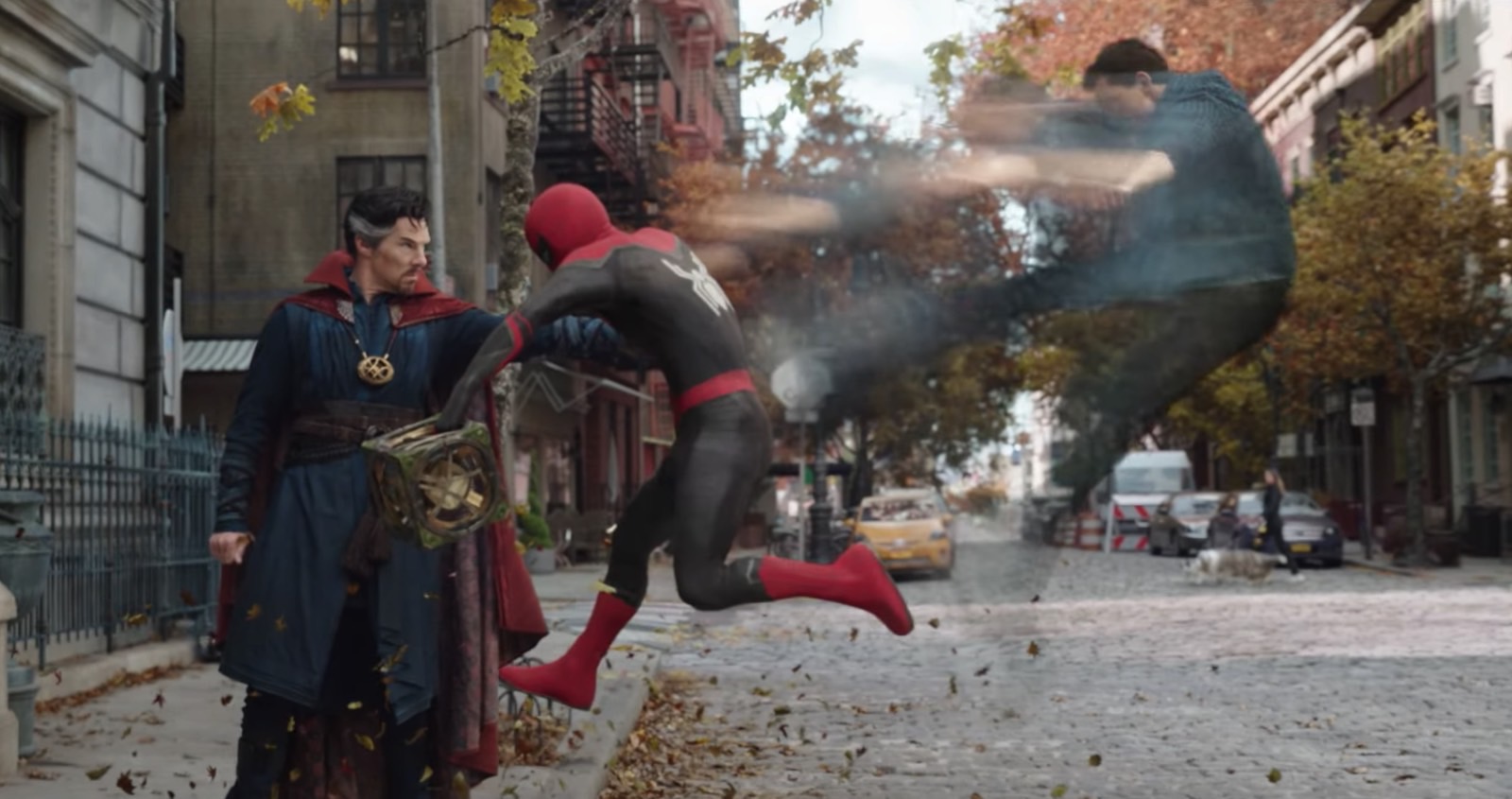 A scene from Spider-Man: No Way Home trailer