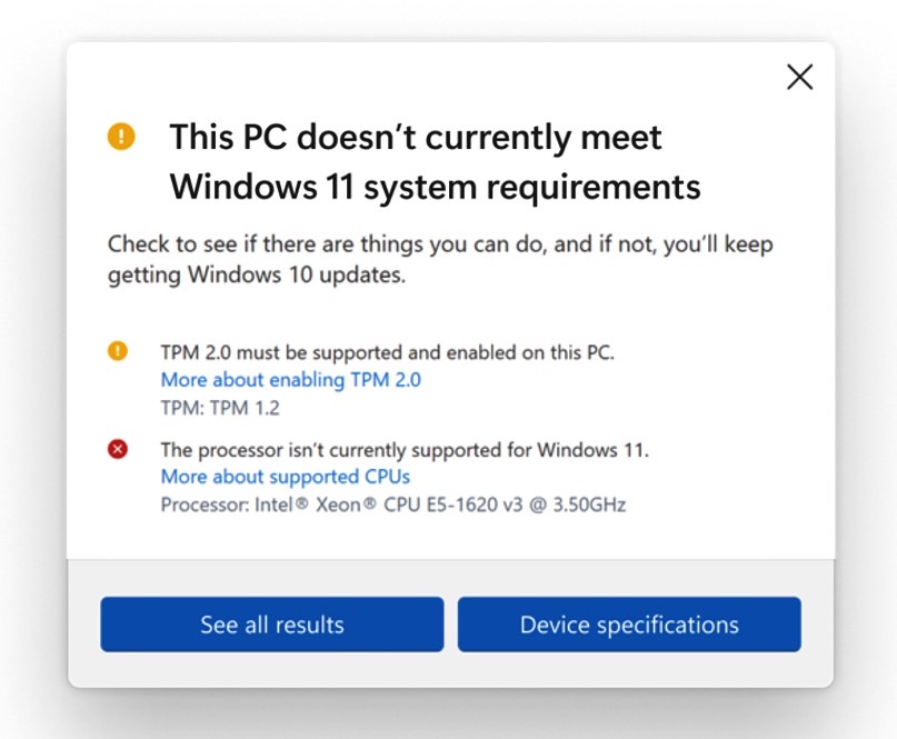 windows 11 on unsupported pc