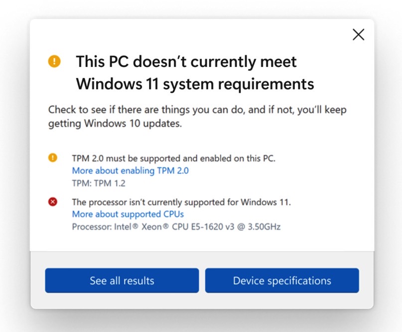 Windows 11 PC Health Check