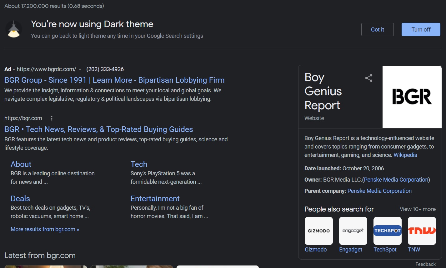 Google Search dark mode rolling out now here's how to turn it on BGR