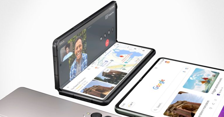 Oppo Foldable Google apps running on Galaxy Fold 3 foldable.