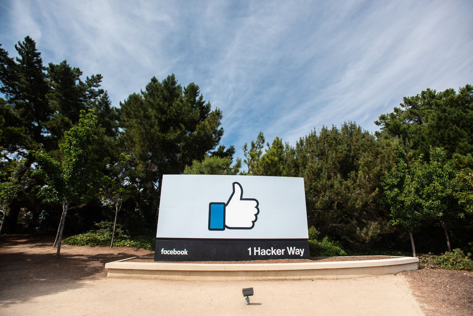 Facebook headquarters sign