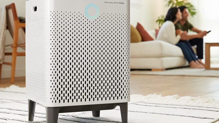 Coway AirMega 400S Air Purifier in the living room of a home