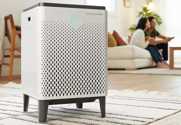 Coway AirMega 400S Air Purifier in the living room of a home