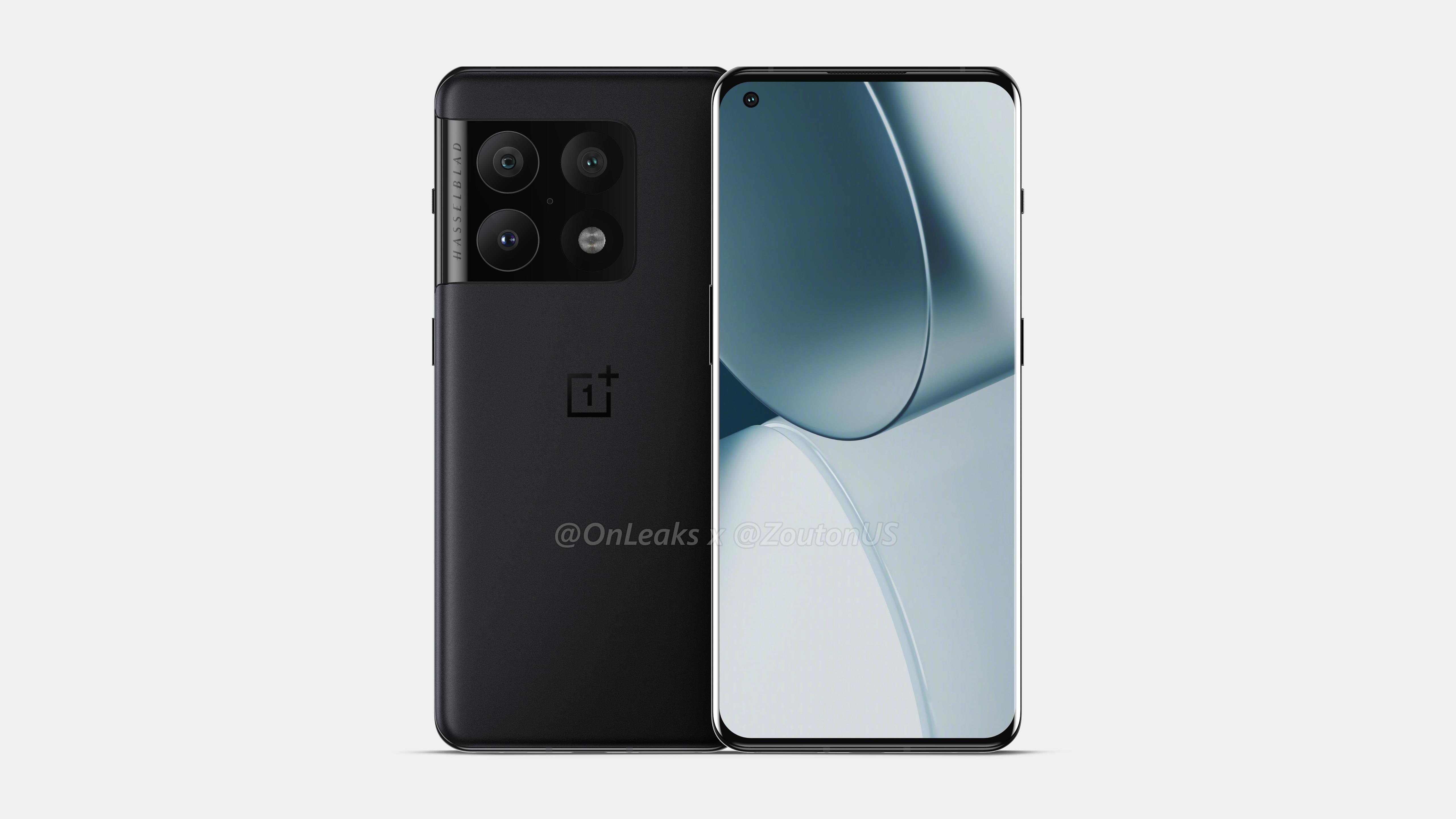 OnePlus 10 Pro leak shows front and back of phone.