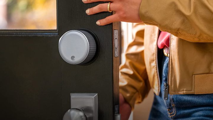 A door shown with the August Wi-Fi Smart Lock (4th-Generation) installed