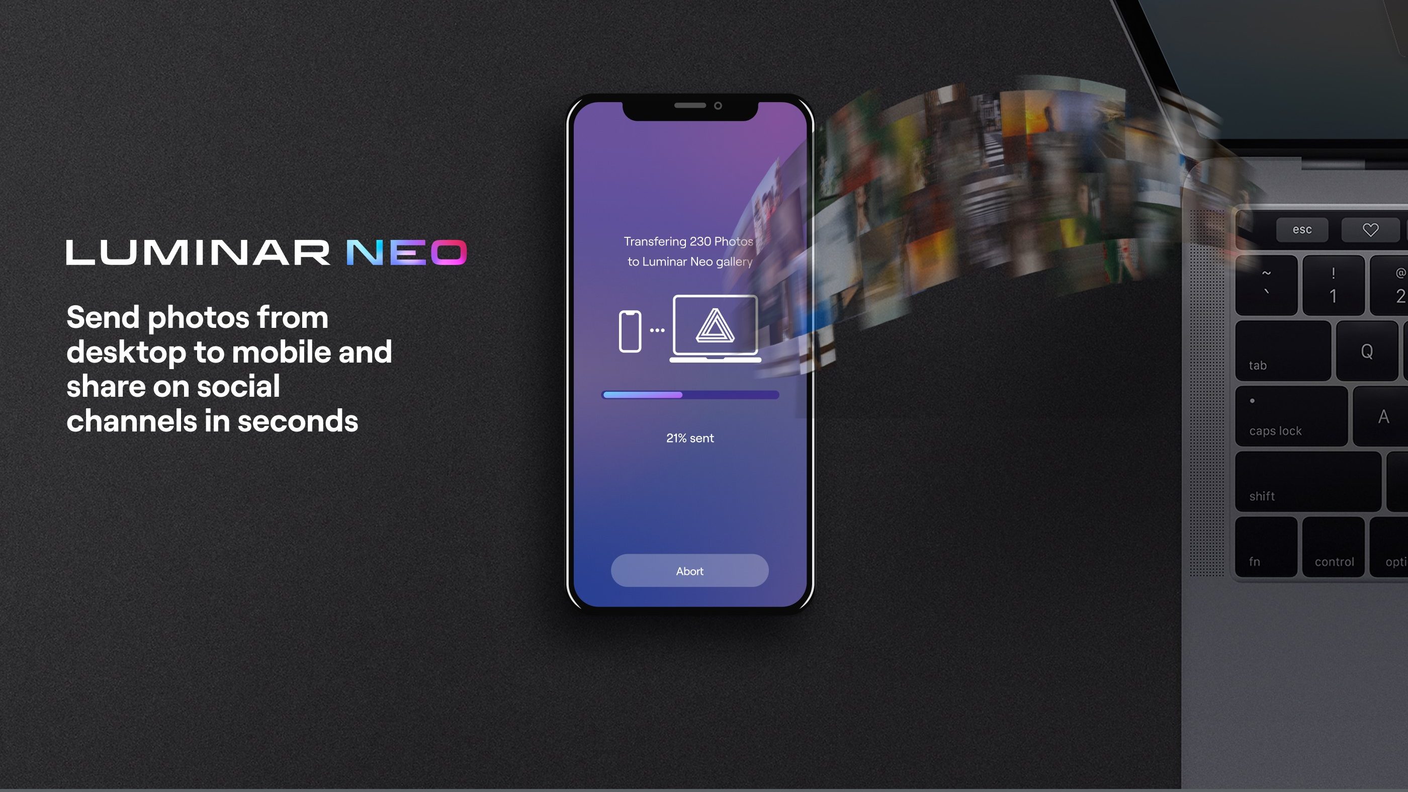 The use of Luminar Neo on a phone