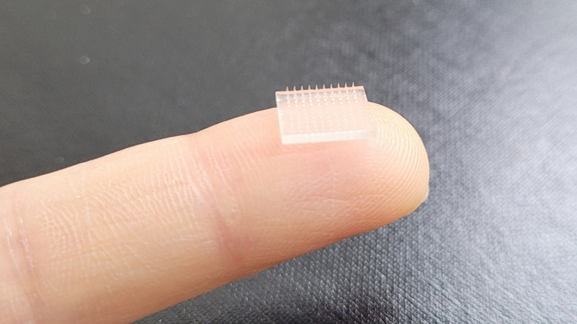 microneedles on a vaccine patch