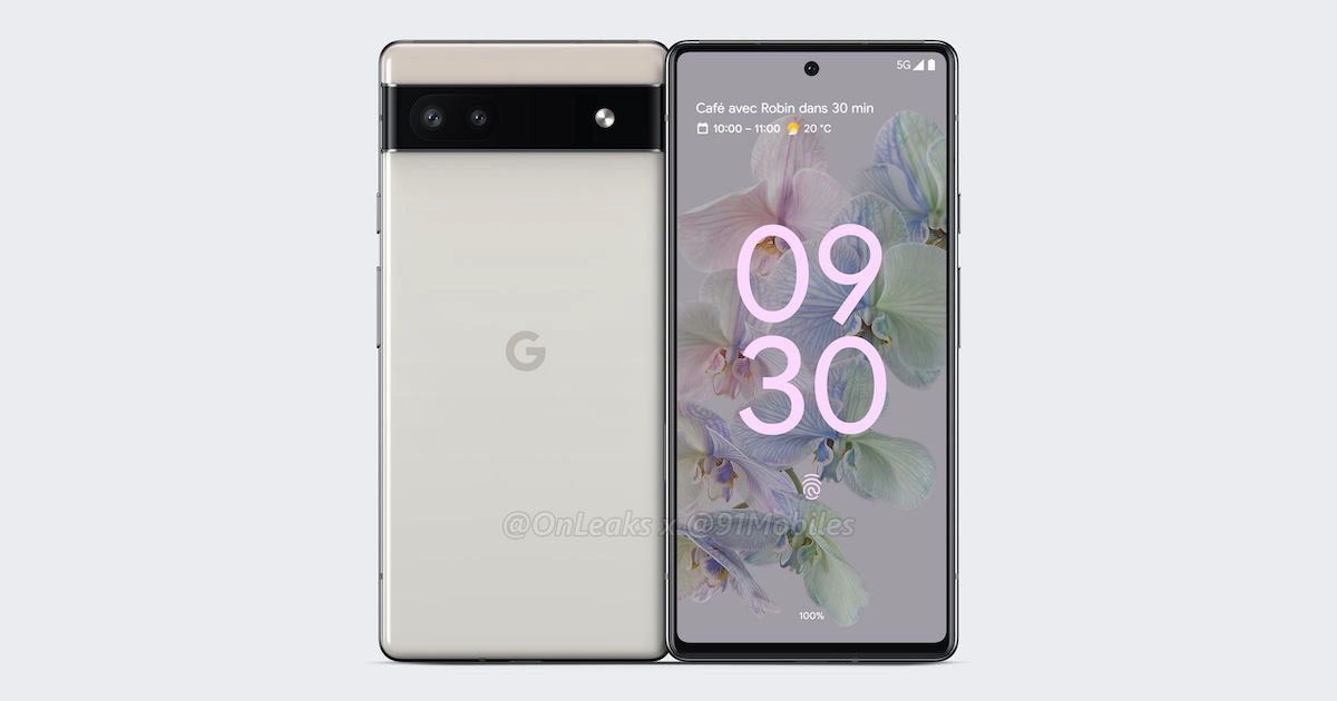 Render shows leaked Pixel 6a design.