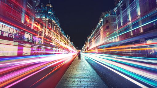 Speed of light in the city of London