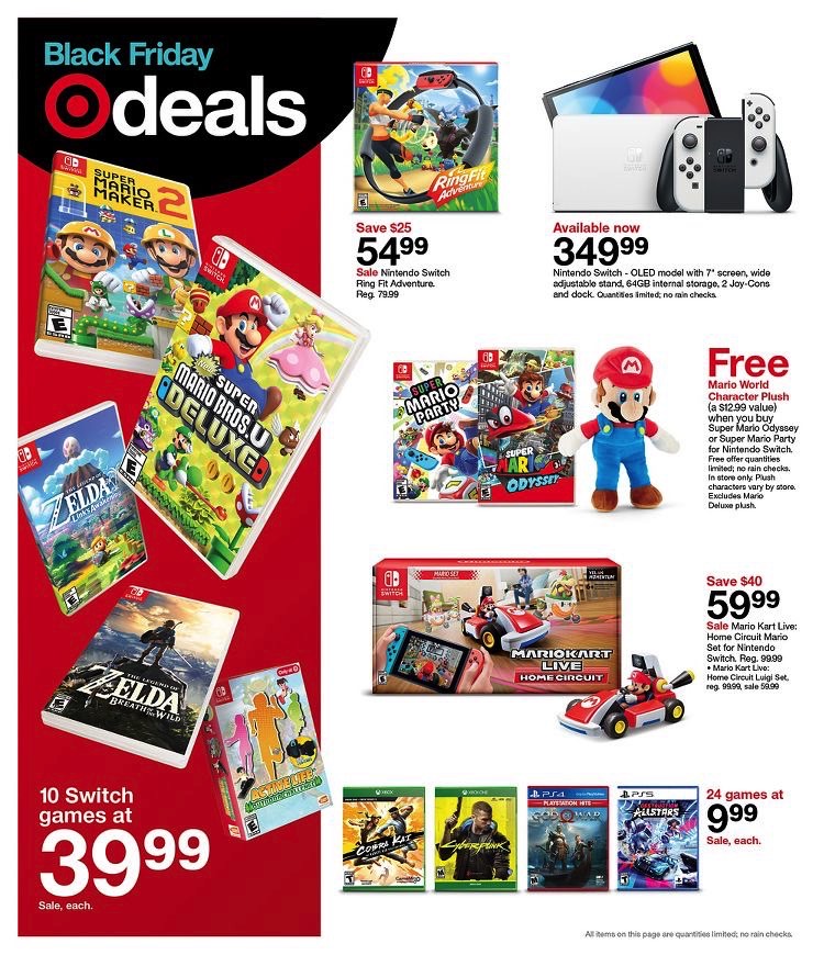 Page from Target Black Friday ad