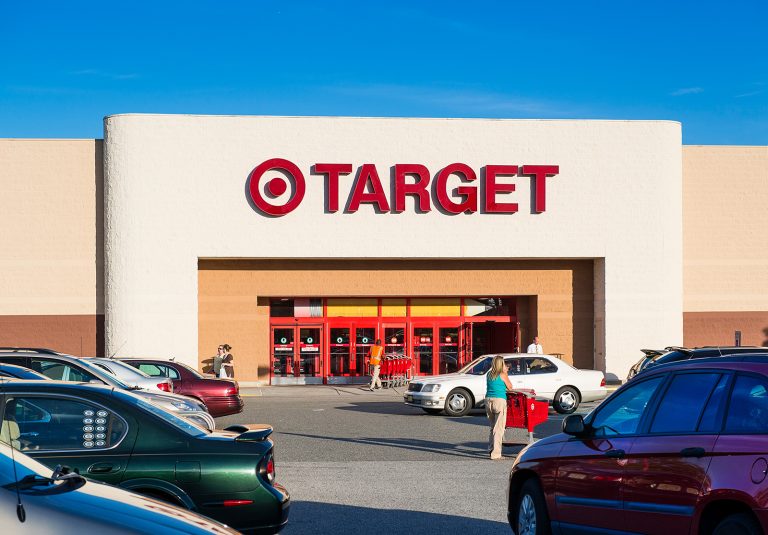 A busy Target store with people who are shopping