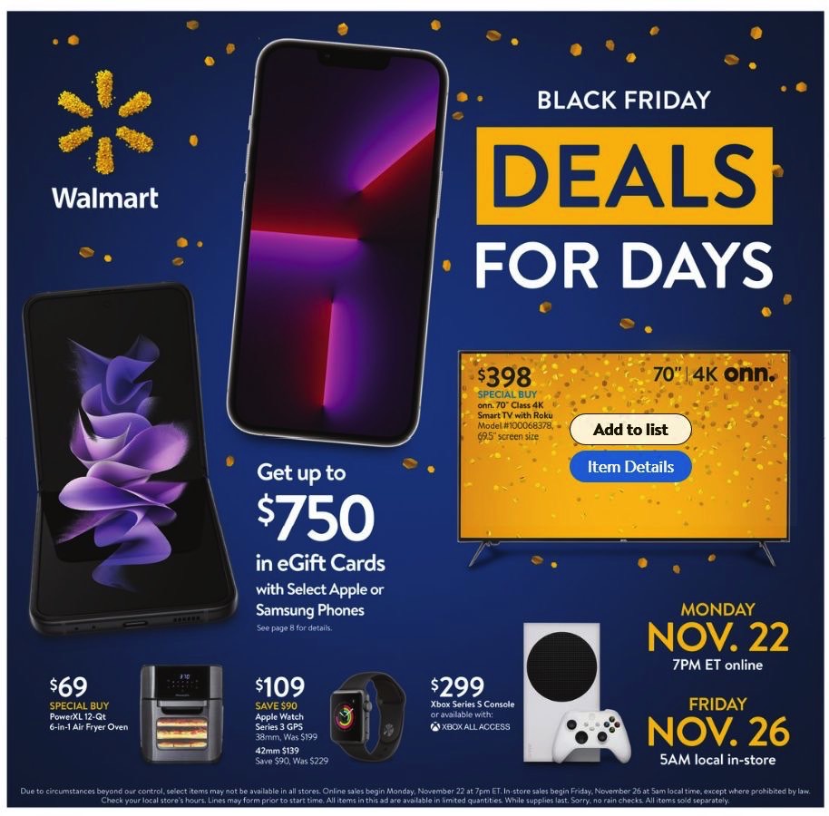 Walmart Black Friday 2021 Ad Says PS5, Xbox Series X are 'Online Only