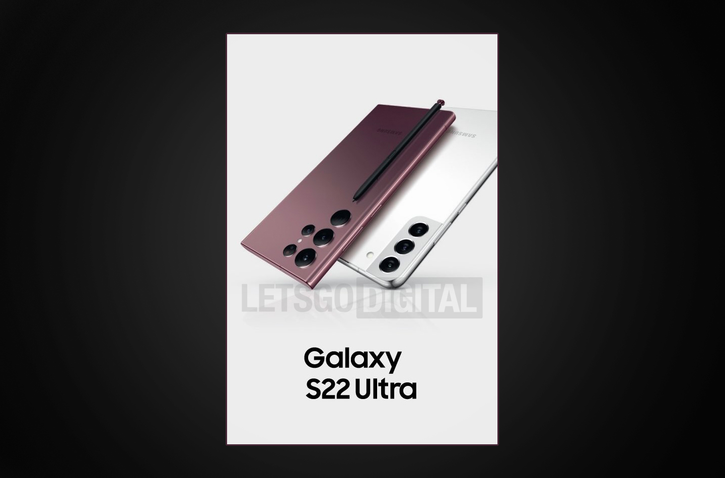 Galaxy S22 Ultra leaked poster from Samsung.