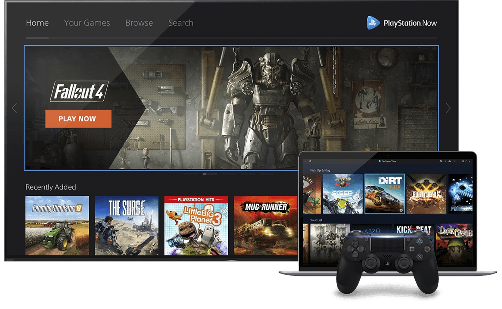 PlayStation Now on TVs and tablets