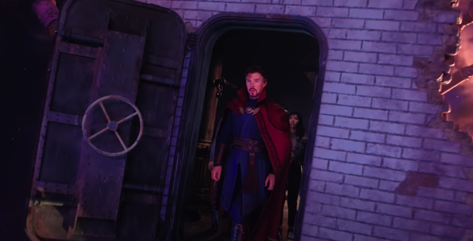 Doctor Strange opening a door in the Multiverse of Madness trailer