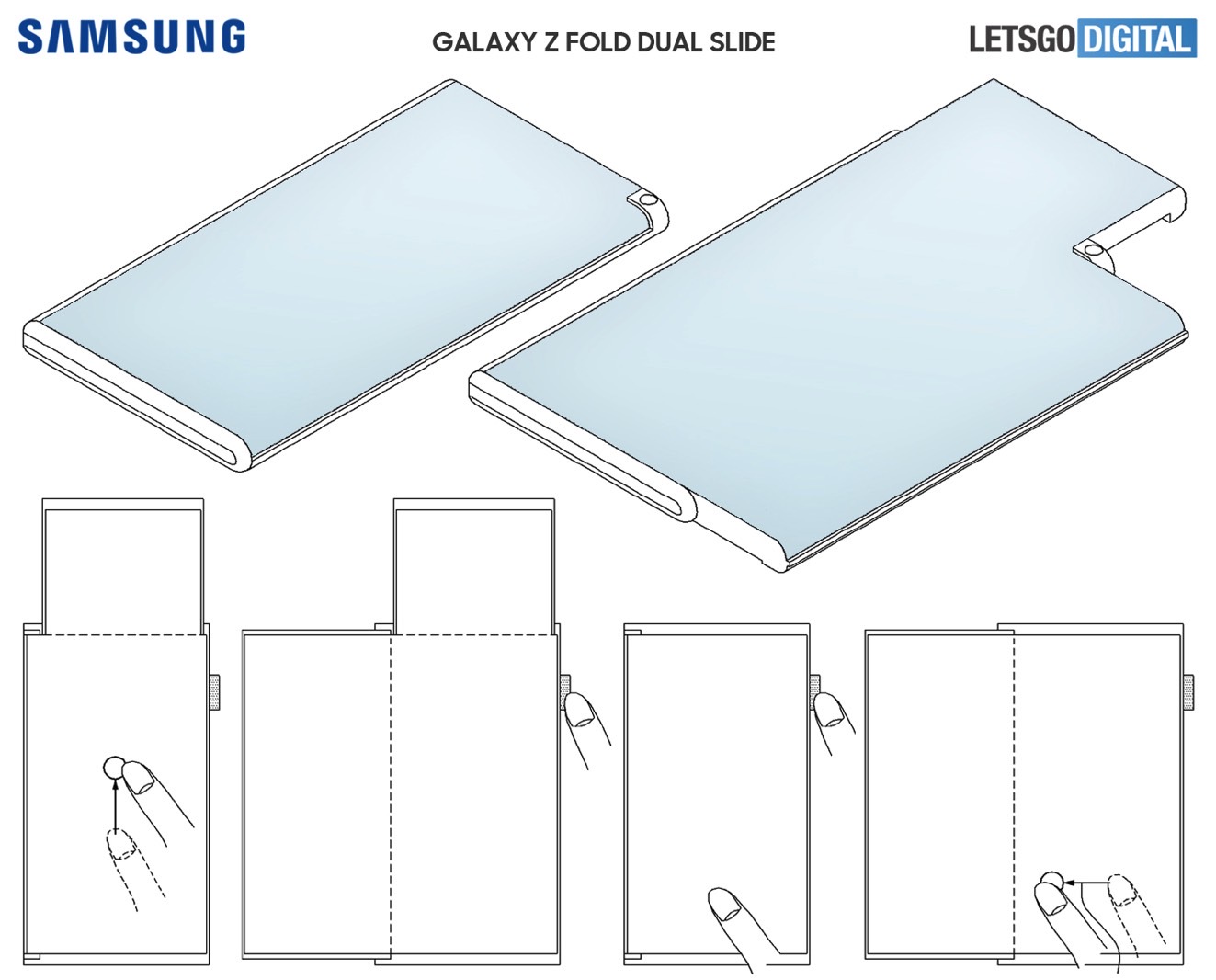 Illustration shows Samsung's dual-rollable phone design