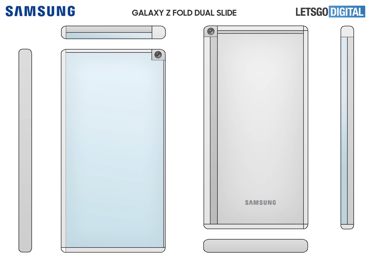 The camera setup on Samsung's dual-rollable smartphone concept