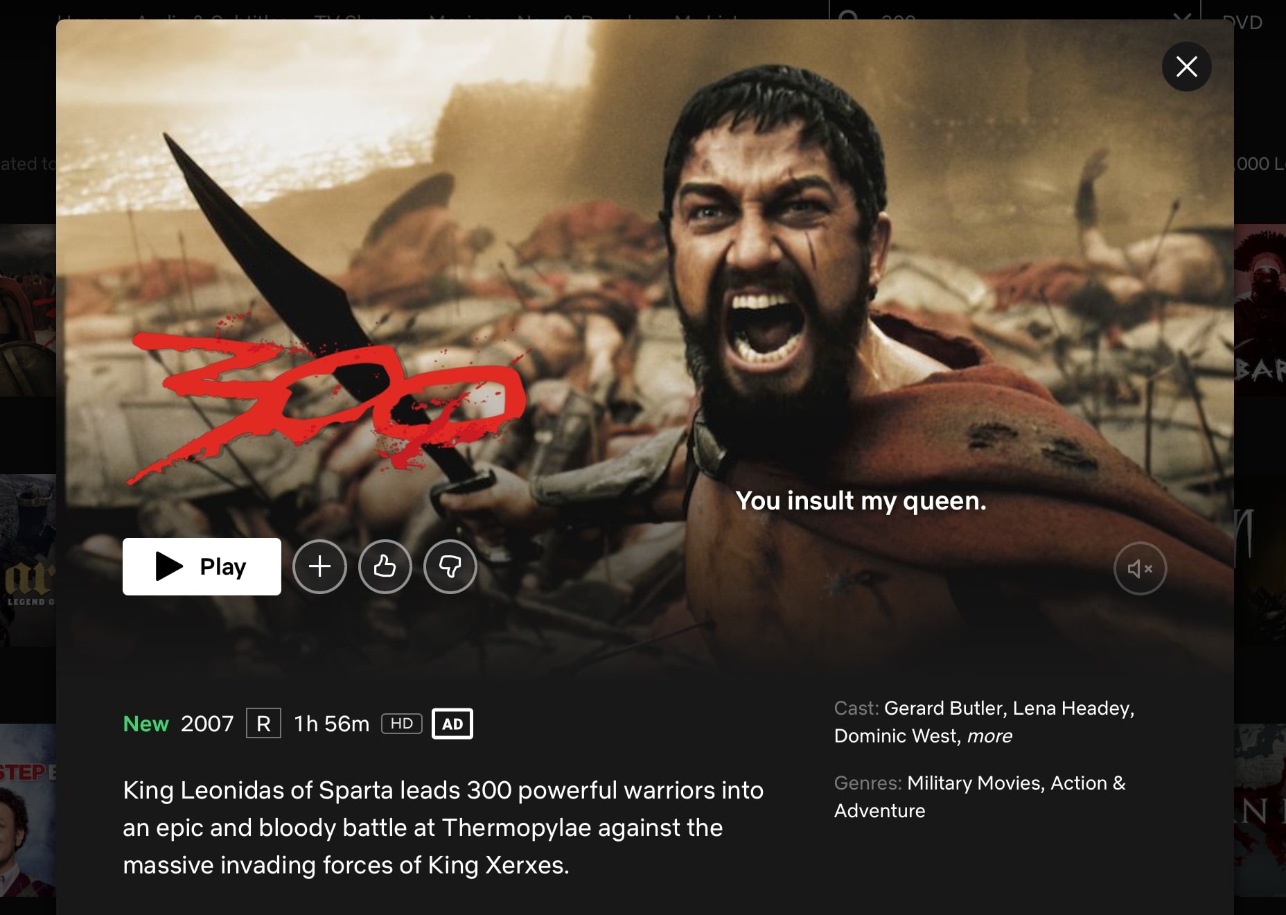 300, This Is Sparta!, Now Streaming