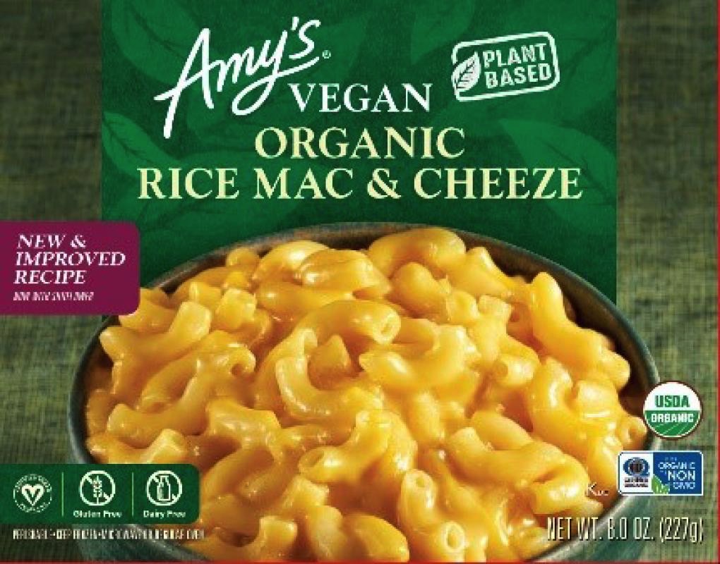 Amy's Kitchen Mac & Cheese recall