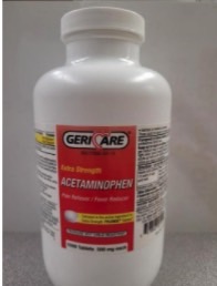 Geri-Care Recall: Acetaminophen bottle