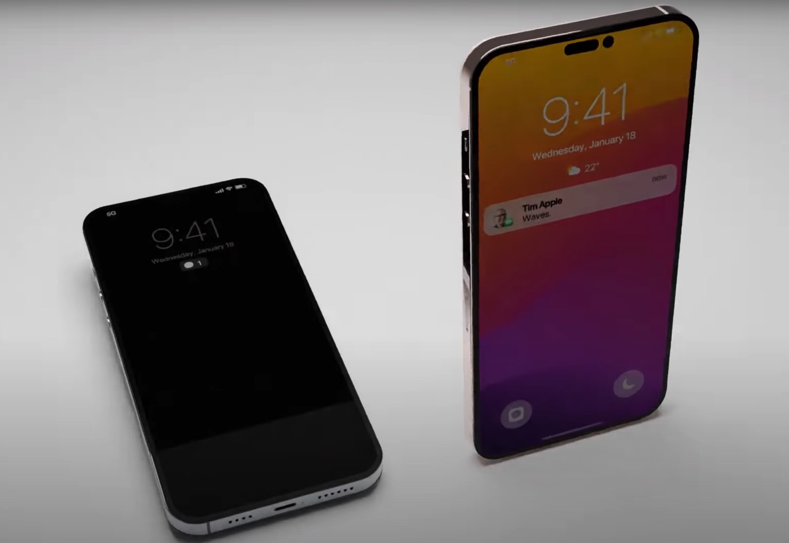 iPhone 14 Pro new notch design concept