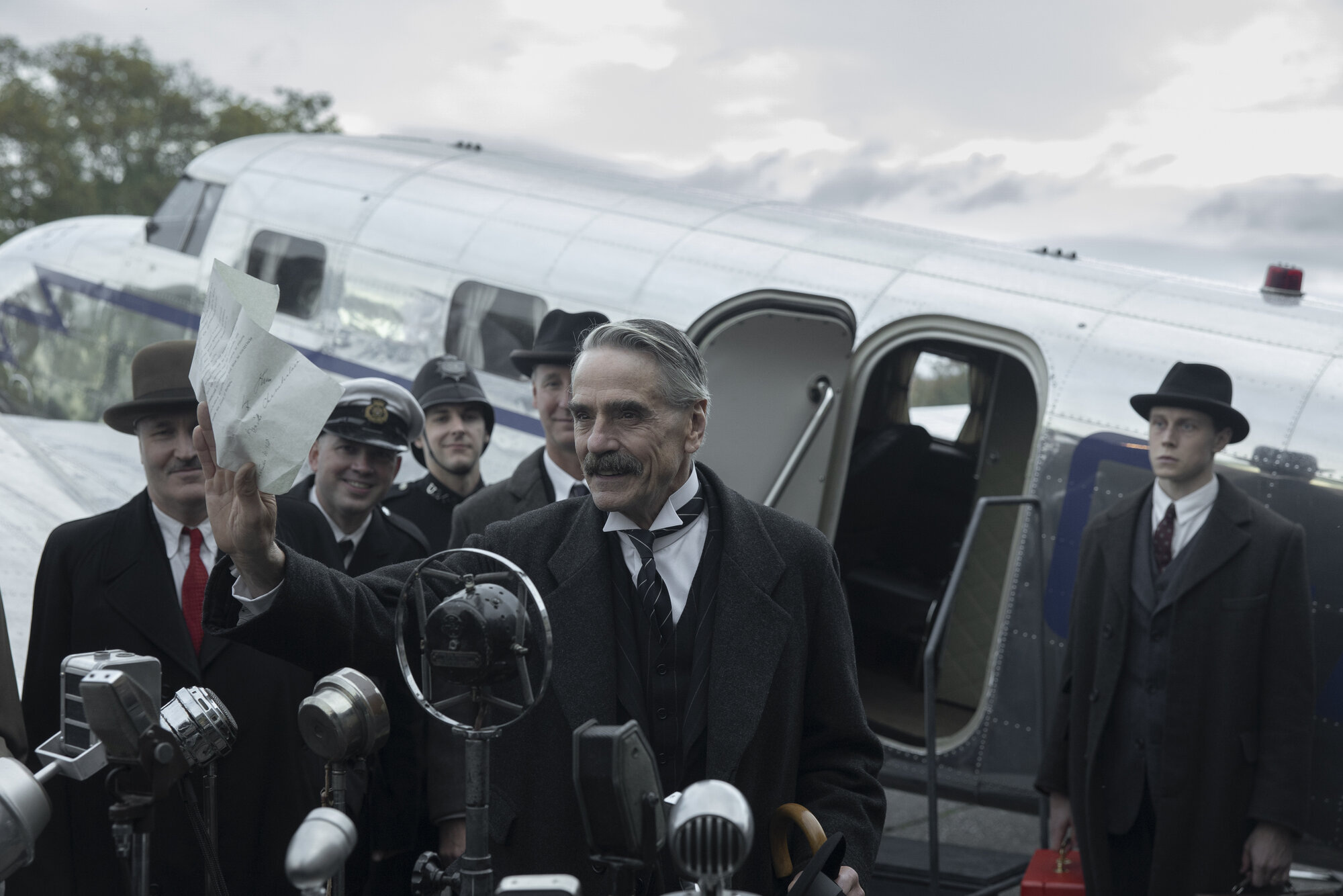 Jeremy Irons as Neville Chamberlain in Netflix movie Munich