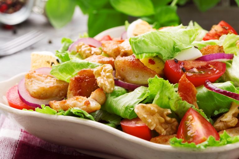Chicken salad on a plate