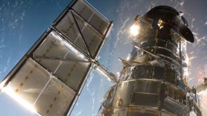 up close view of hubble telescope