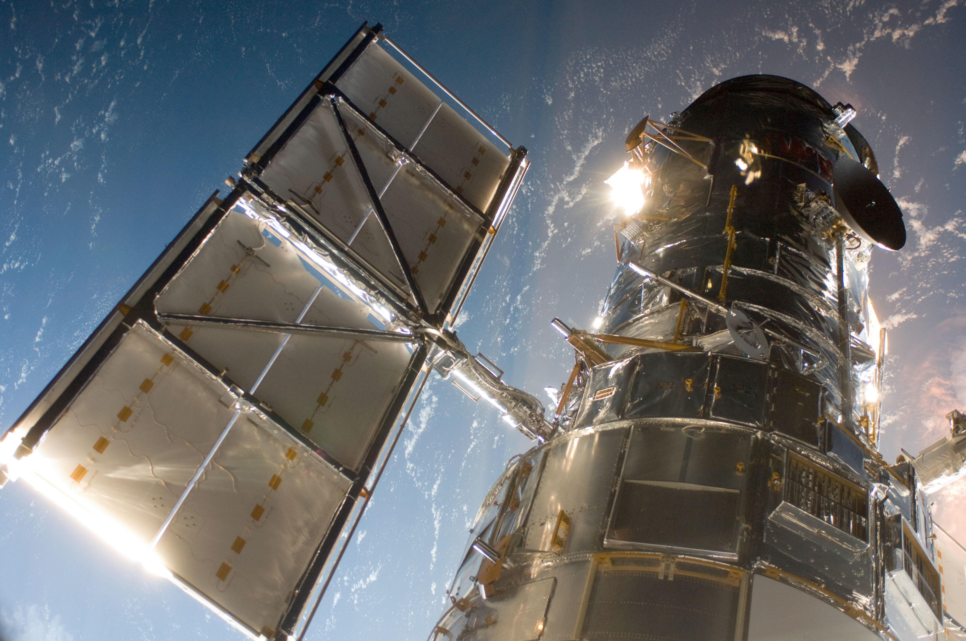 up close view of hubble telescope