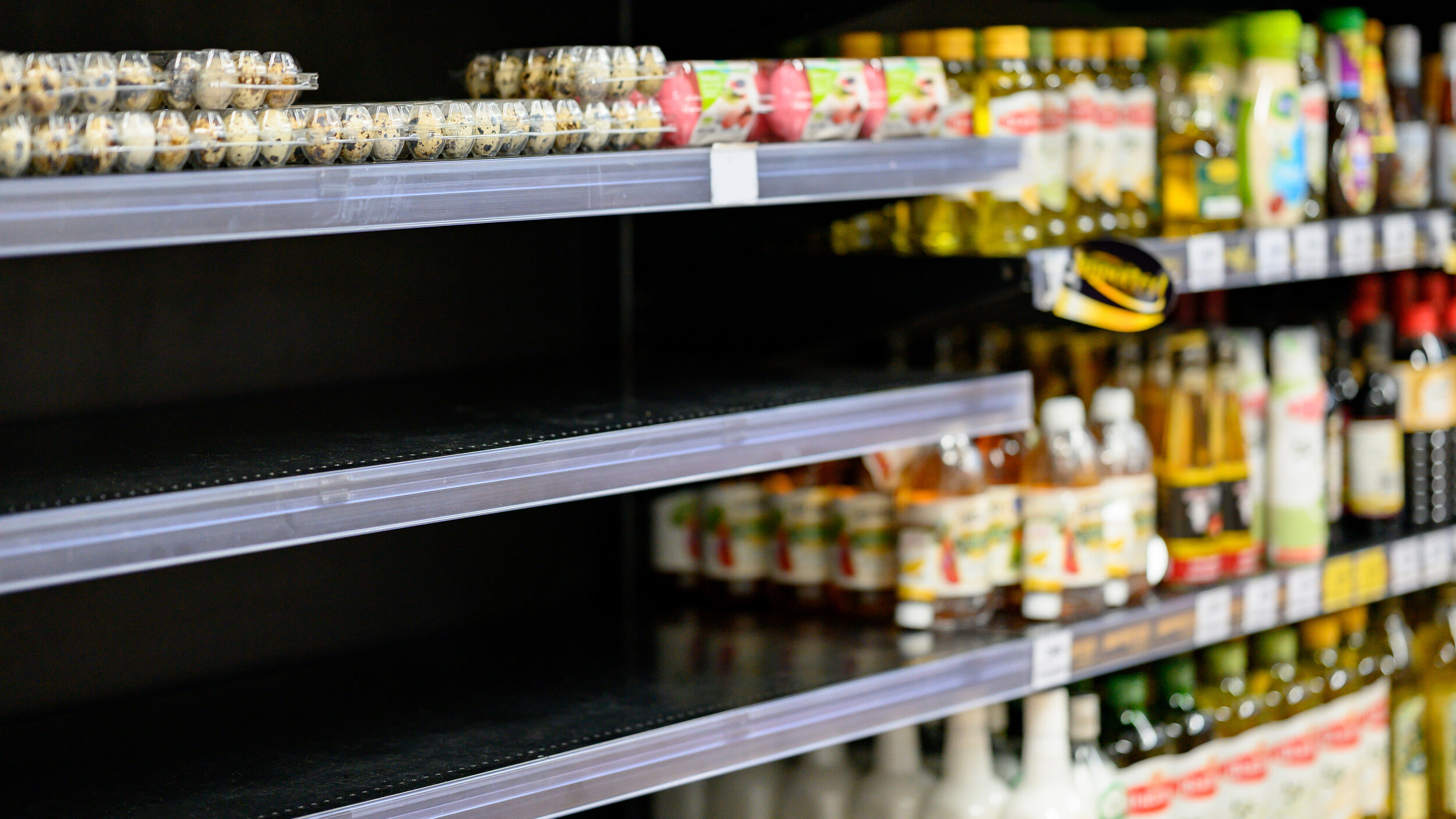 empty grocery store shelves