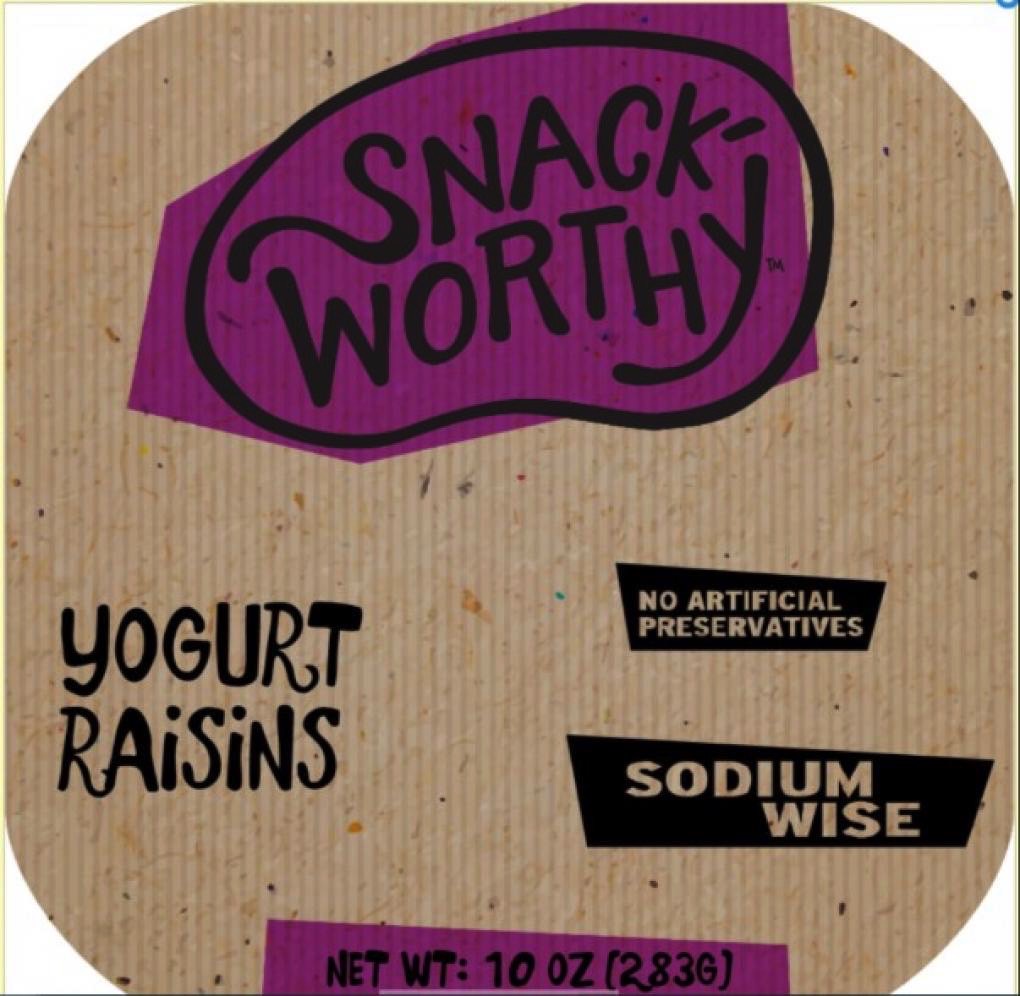 Snack Worthy Yogurt Raisins recall