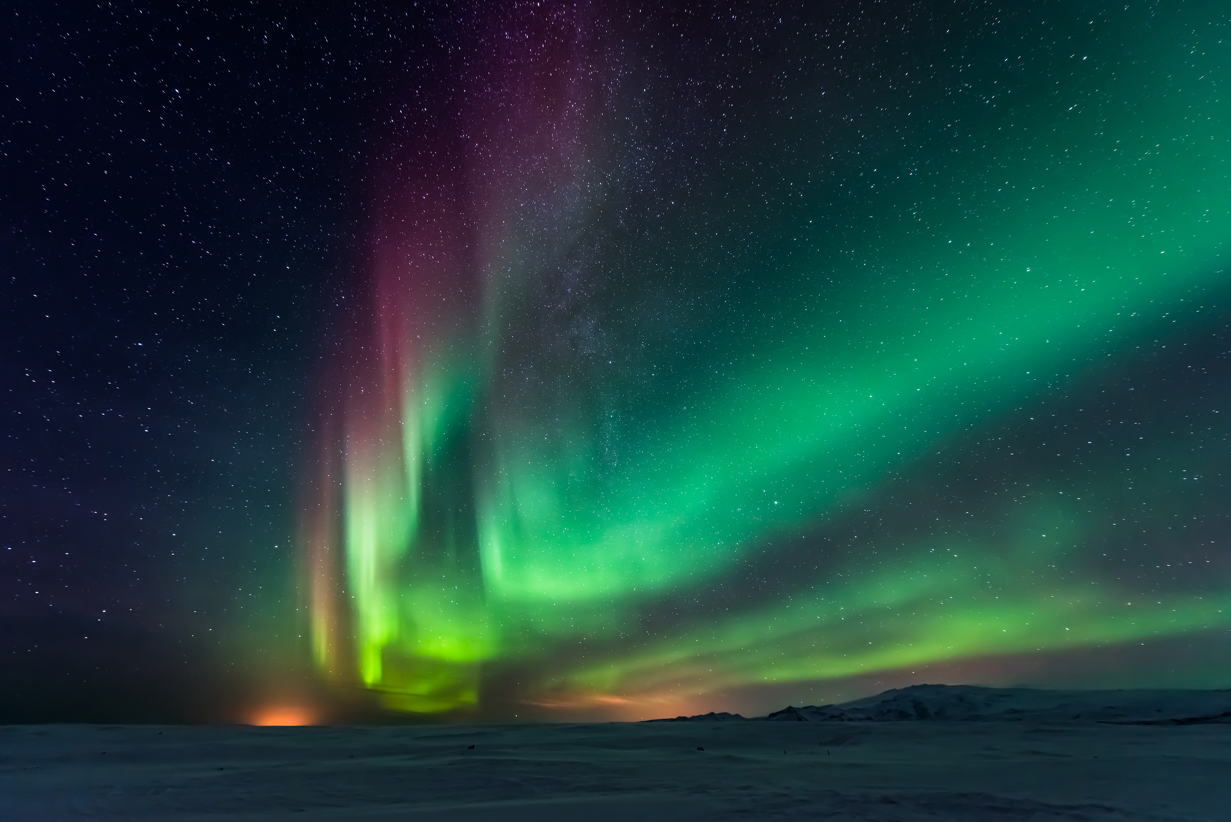 night sky with lights