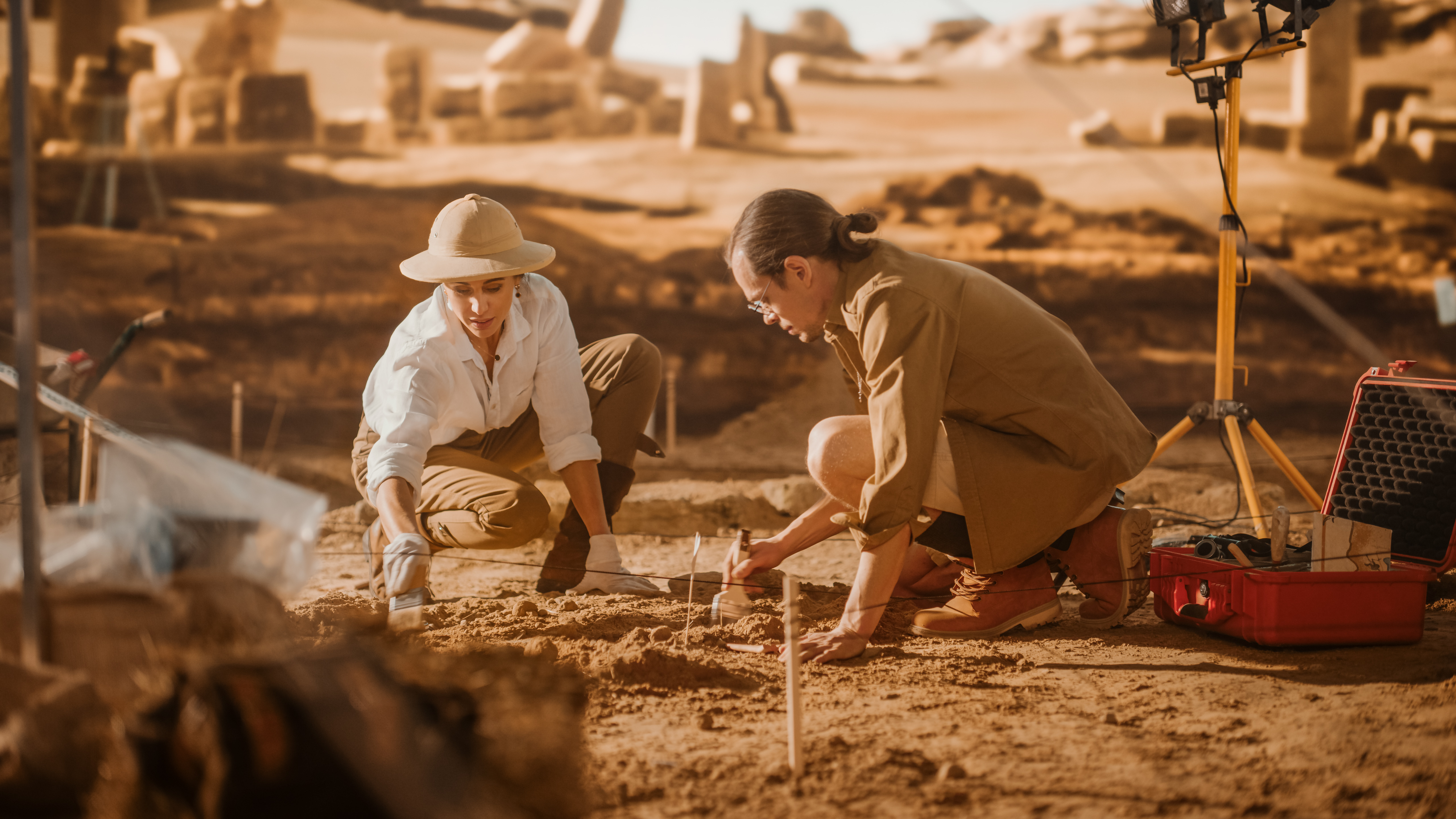 Archaeological Digging Site for ancient dna or human remains