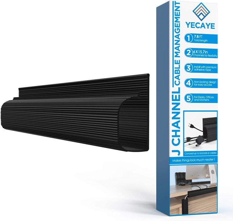 Yecaye 94in J Channel Cable Raceway Cable Organizer for Desk