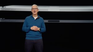 Tim Cook at Apple's March event.