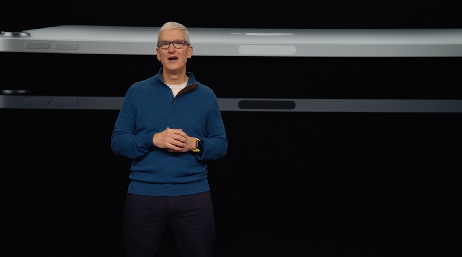 Tim Cook at Apple's March event.