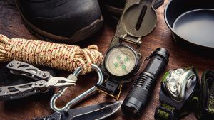 Flashlight Recall Outdoor travel equipment including a flashlight
